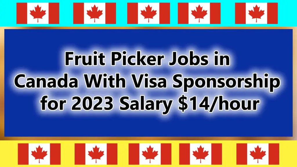 Fruit Picker Jobs in Canada With Visa Sponsorship for 2023 Salary $14/hour