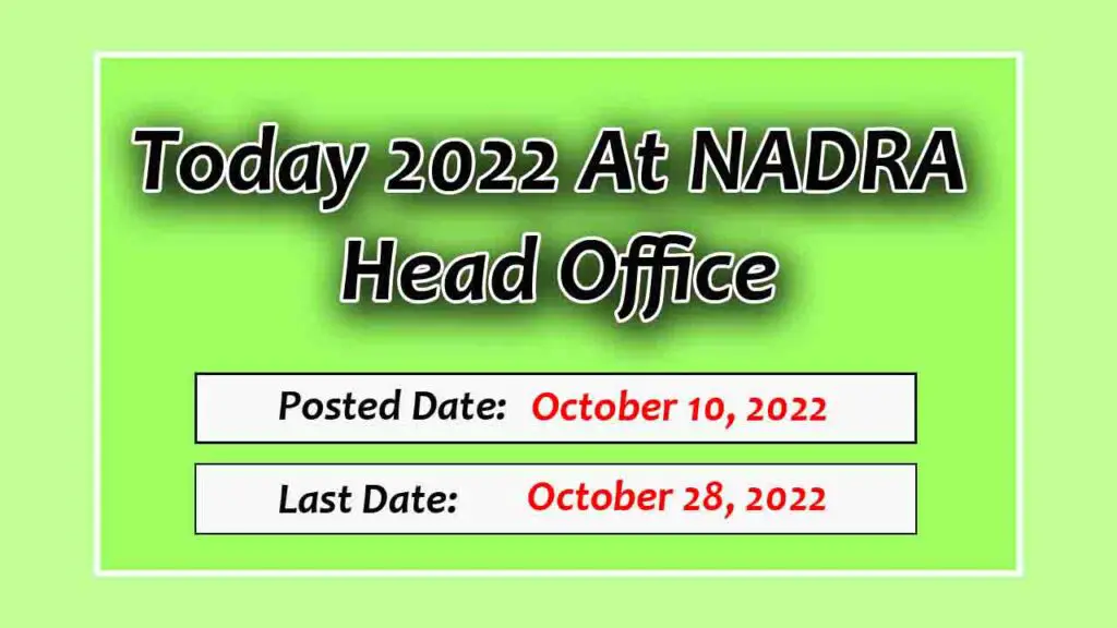 Today 2022 At NADRA Head Office