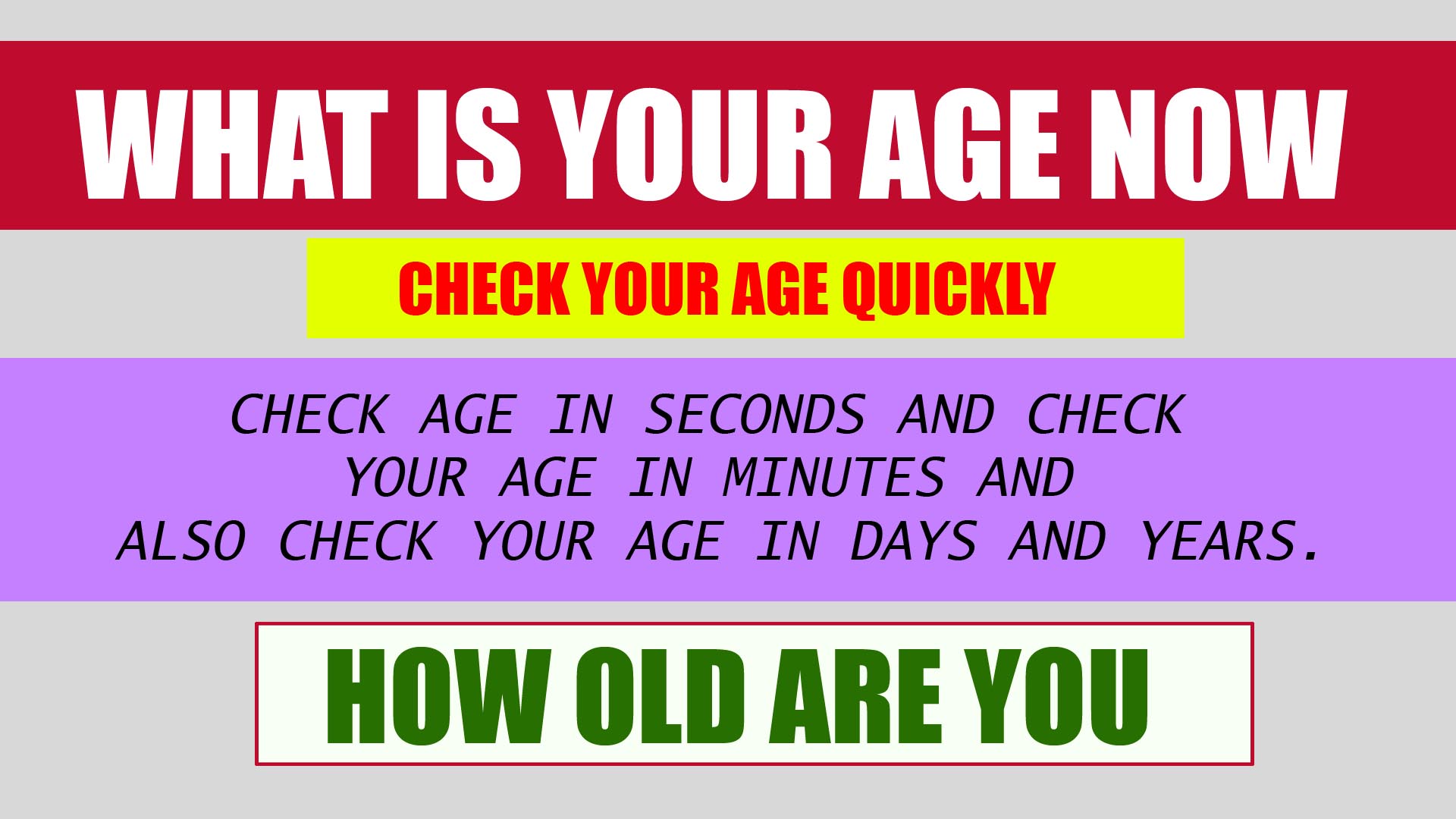 Check your age online