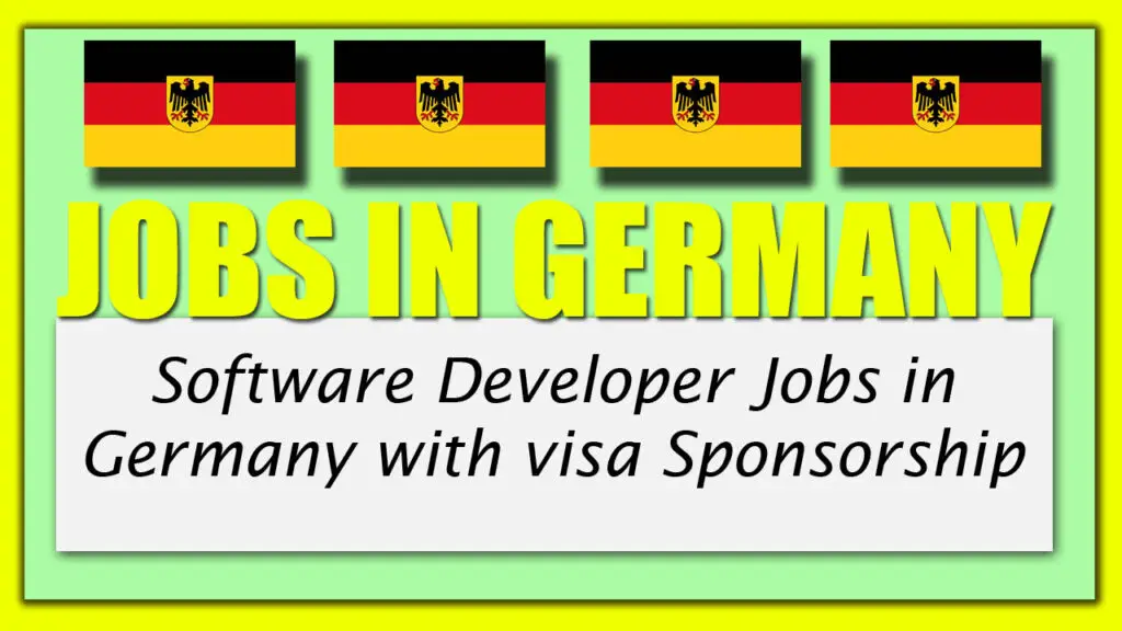 Software Developer Jobs in Germany with visa Sponsorship 