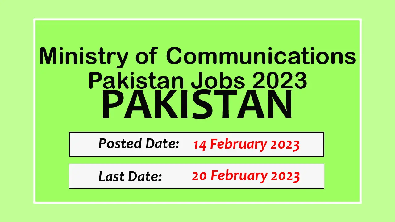 Ministry of Communications Pakistan Jobs 2023