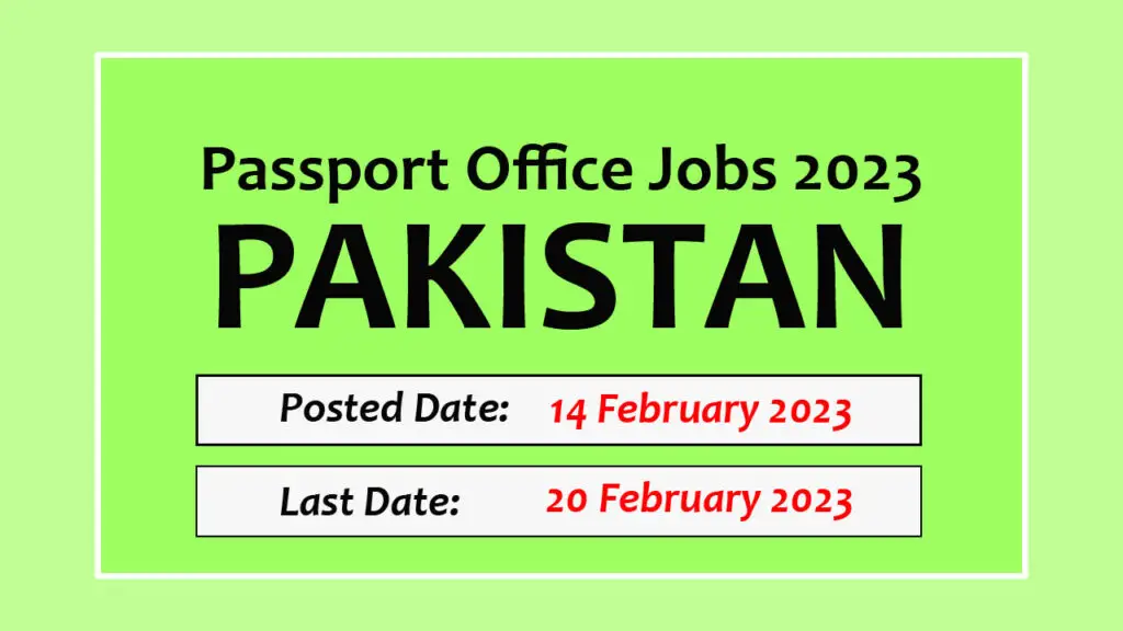 Passport Office Jobs 2023