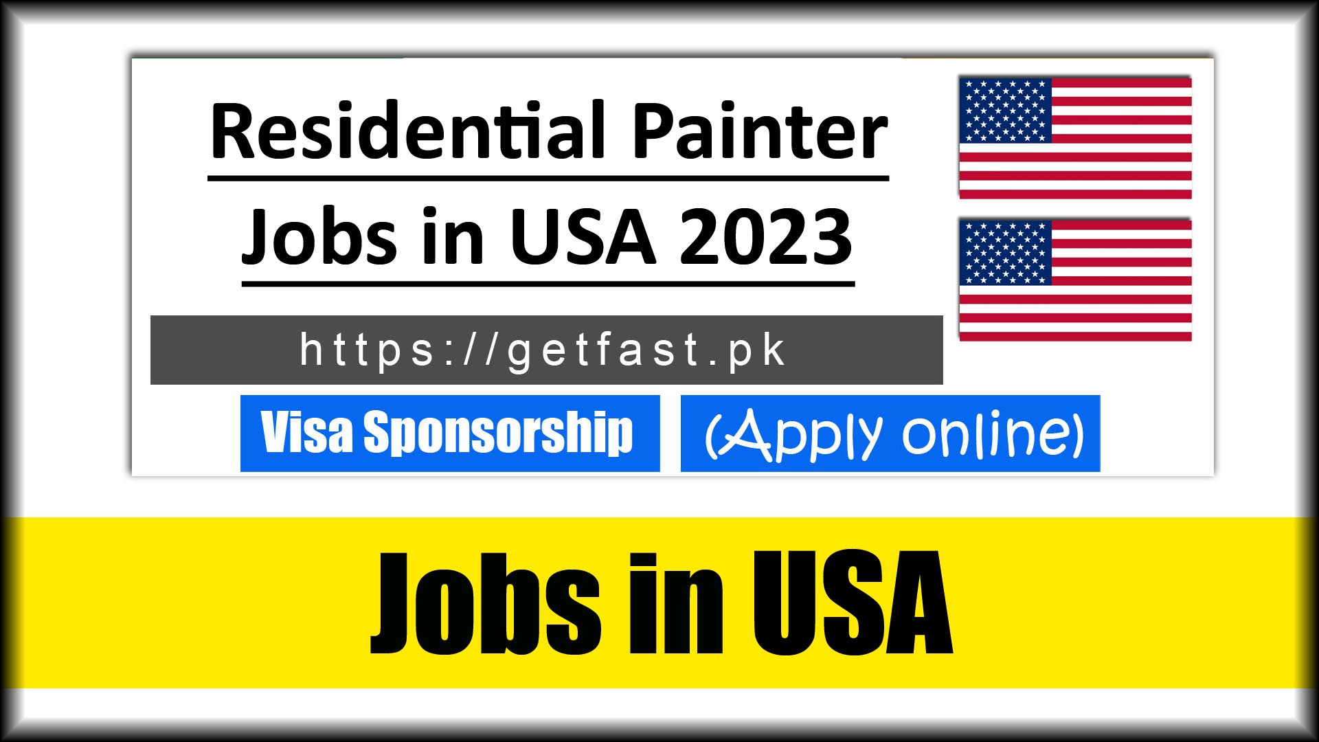 Residential Painter Jobs in USA 2023 for foreigners - Apply Online