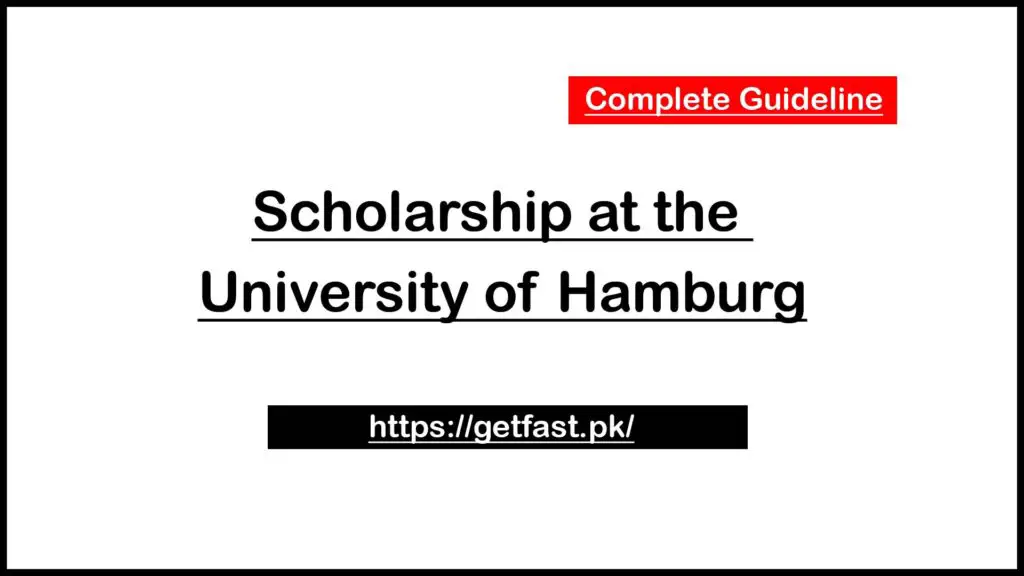 Scholarship at the University of Hamburg