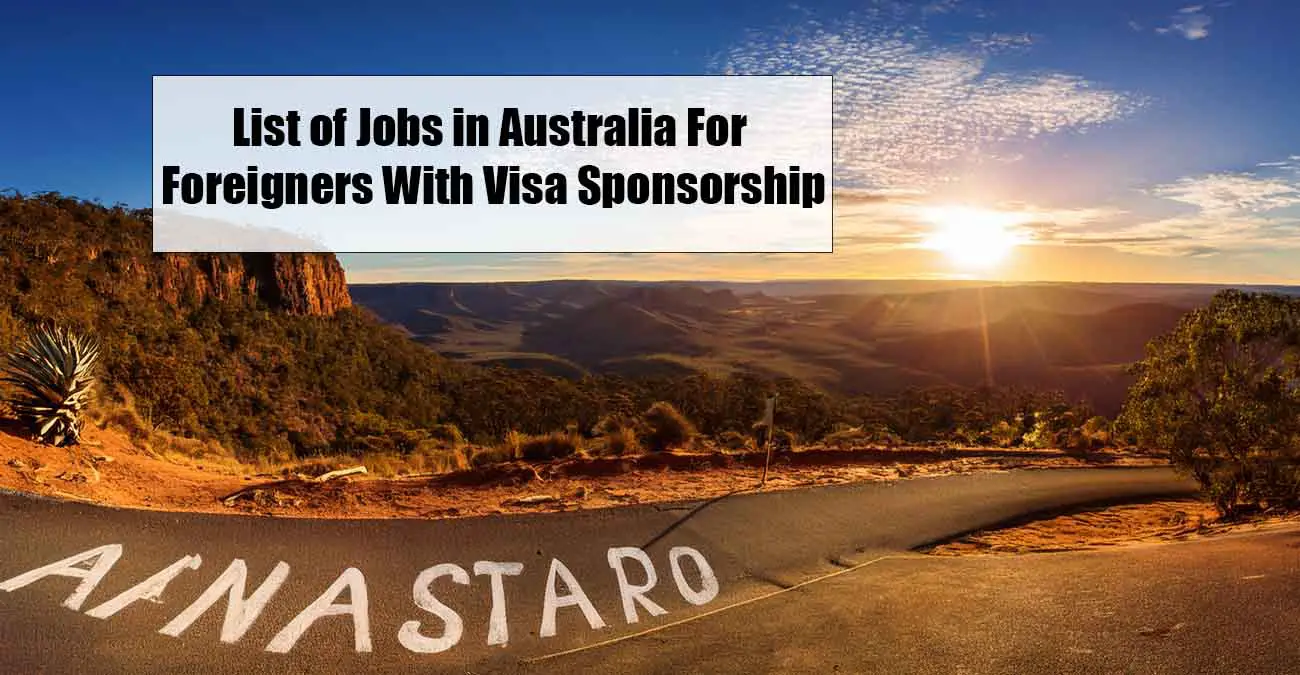 List of Jobs in Australia For Foreigners