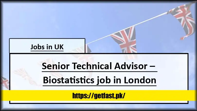 Senior Technical Advisor – Biostatistics job in London