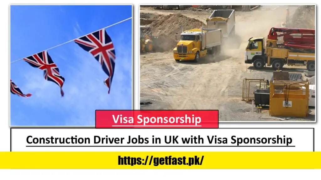 Construction Driver Jobs in UK with Visa Sponsorship (£20 per hour)