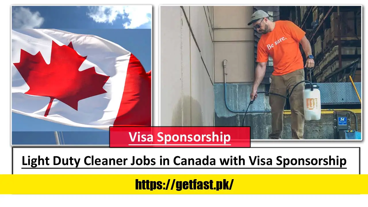 Light Duty Cleaner Jobs in Canada with Visa Sponsorship