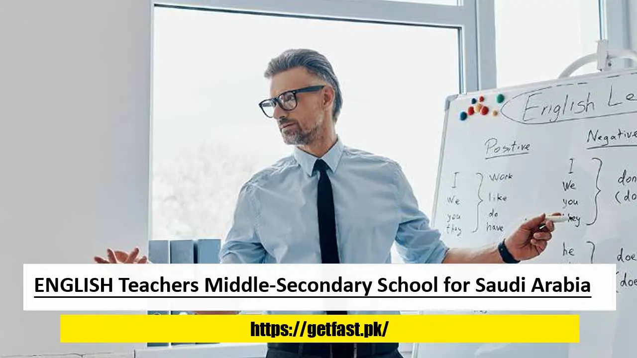 ENGLISH Teachers Middle-Secondary School for Saudi Arabia