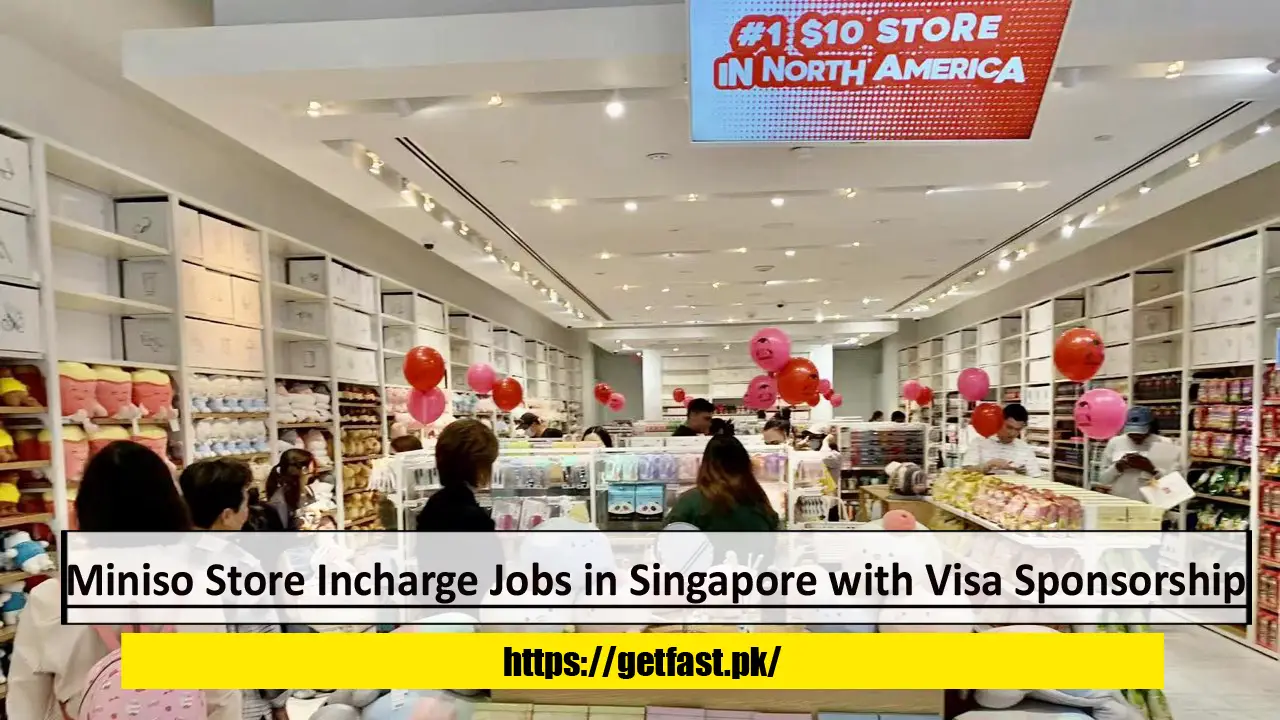 Miniso Store Incharge Jobs in Singapore with Visa Sponsorship