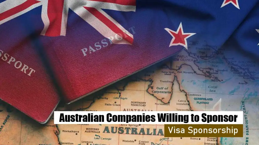 Australian Companies Willing to Sponsor Visa in  2024