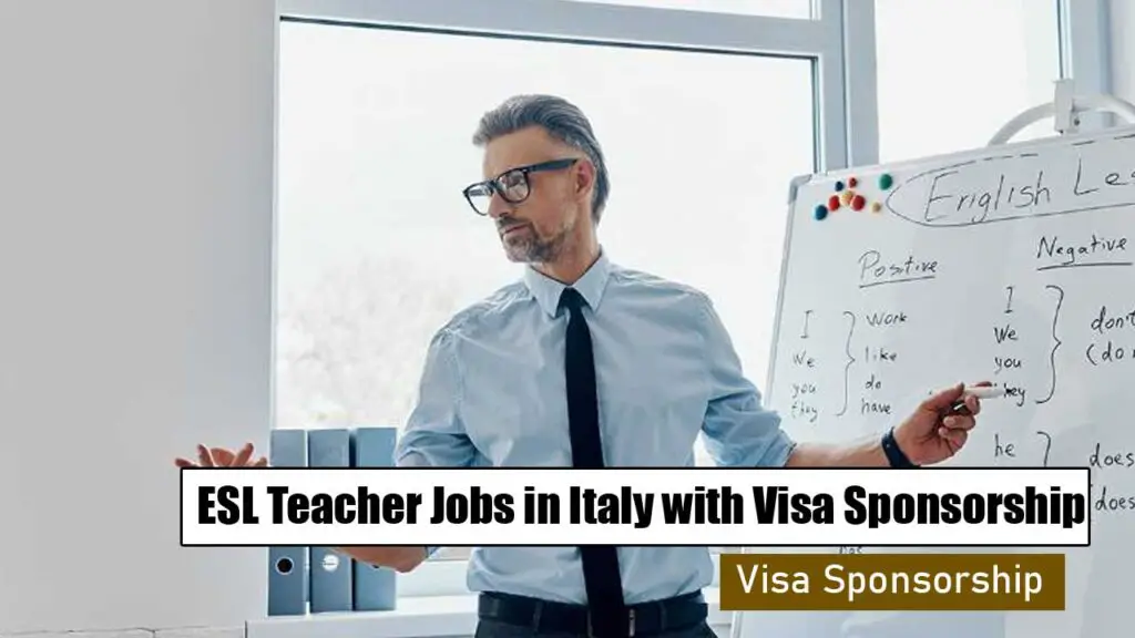 ESL Teacher Jobs in Italy with Visa Sponsorship