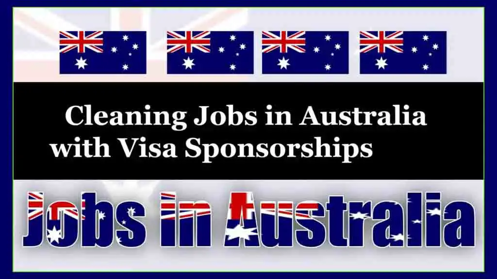 Cleaning Jobs in Australia with Visa Sponsorships 2024