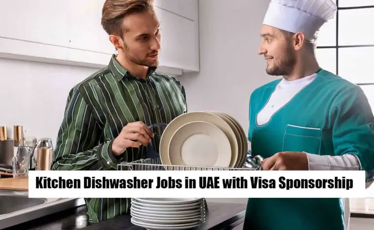 Kitchen Dishwasher Jobs in UAE with Visa Sponsorship