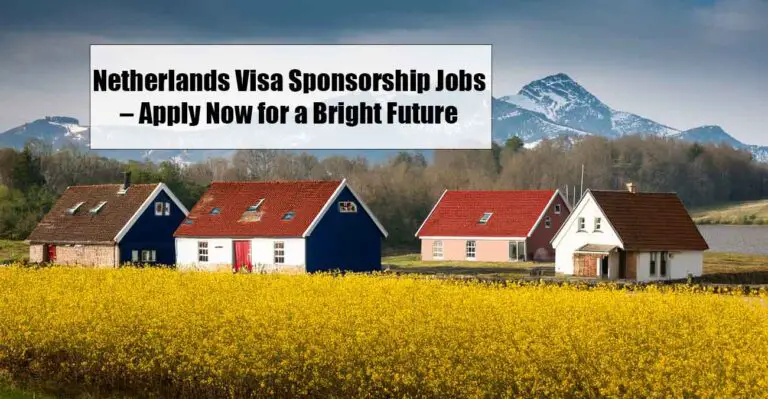 Netherlands Visa Sponsorship Jobs