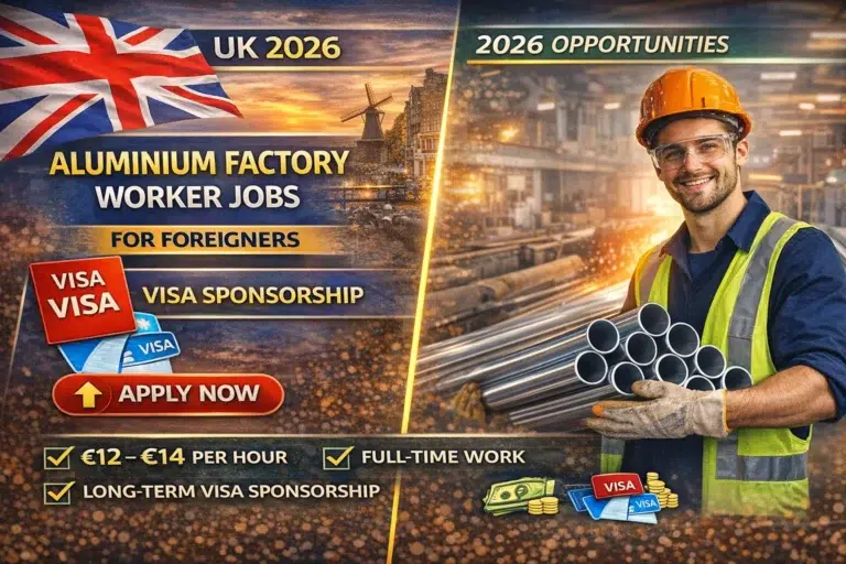 Aluminium Factory Worker Jobs in UK 2026 for Foreigners With Visa Sponsorship