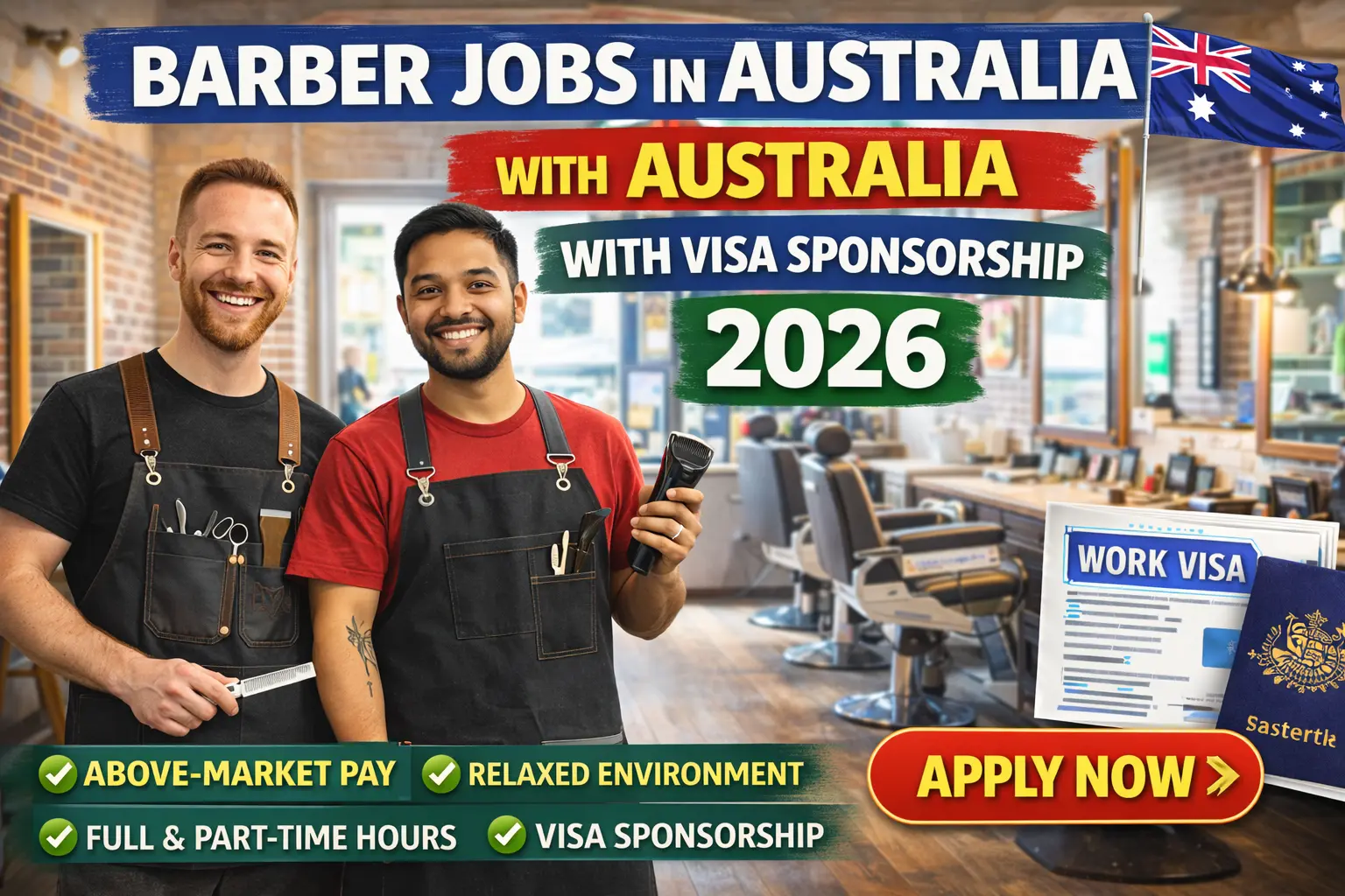 Barber Jobs in Australia with Visa Sponsorship