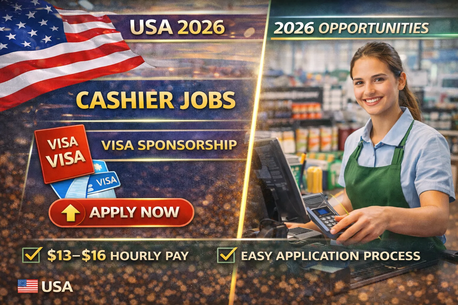 Cashier Jobs in USA 2026 – Visa Sponsorship, Salary & How to Apply