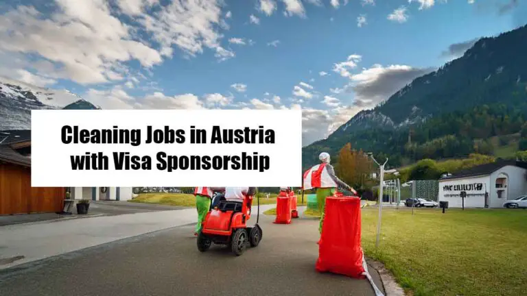Cleaning Jobs in Austria with Visa Sponsorship