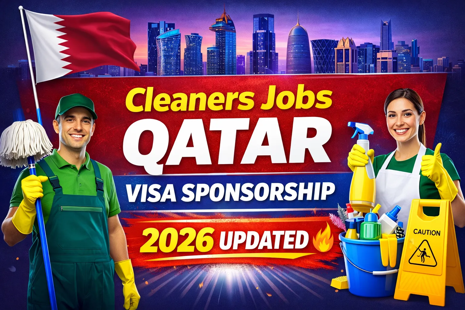 Cleaning Jobs in Qatar With Visa Sponsorship