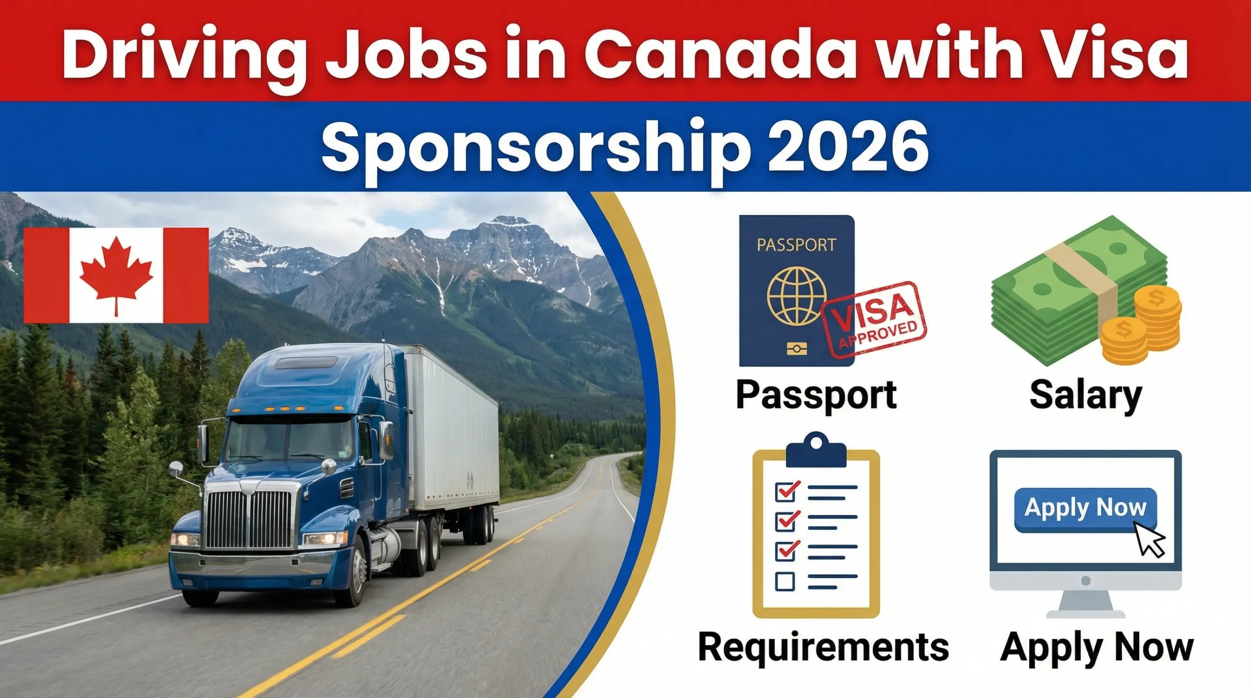 Driving Jobs in Canada with Visa Sponsorship 2026 – Salary, Requirements & How to Apply