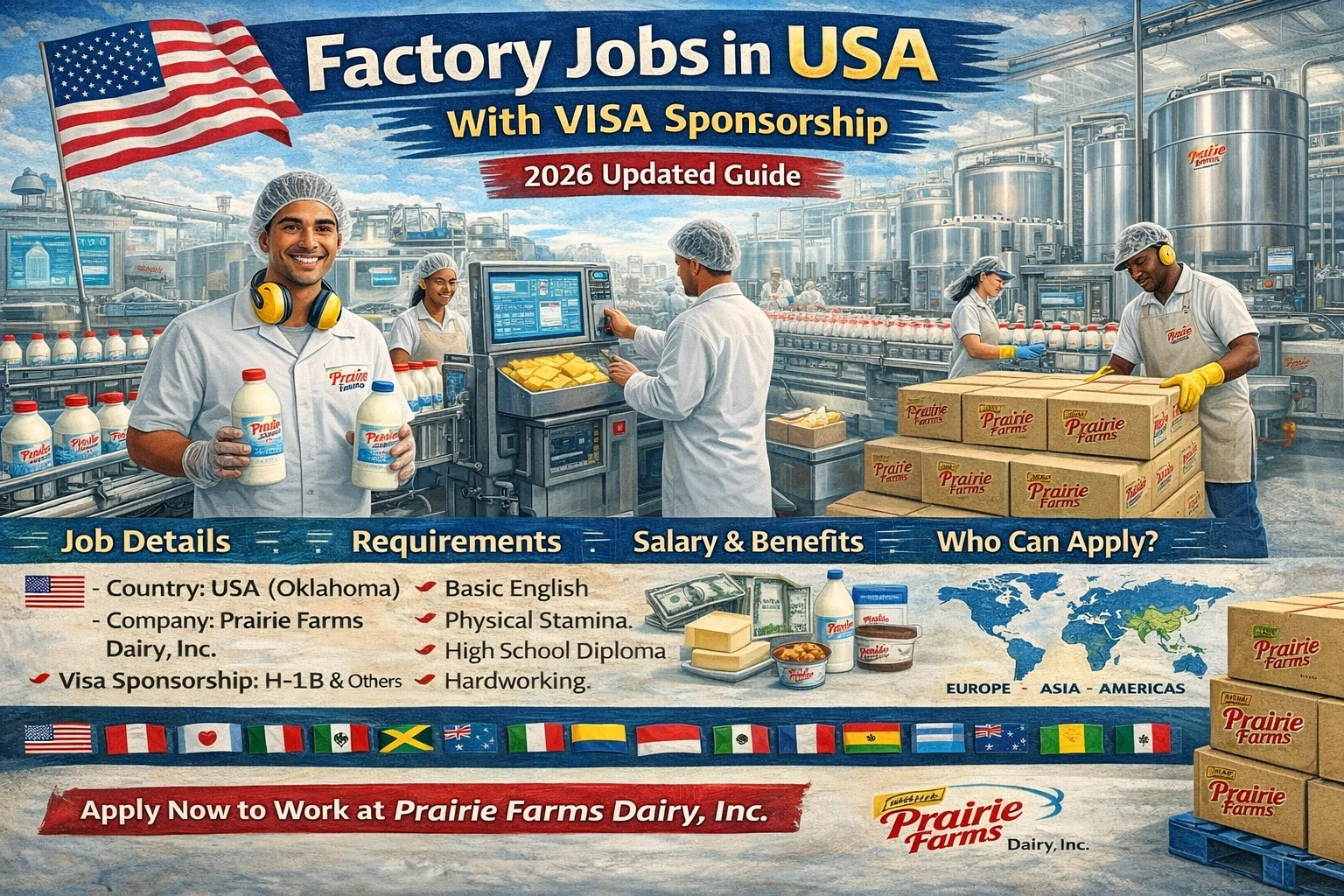 Factory Jobs in USA With Visa Sponsorship