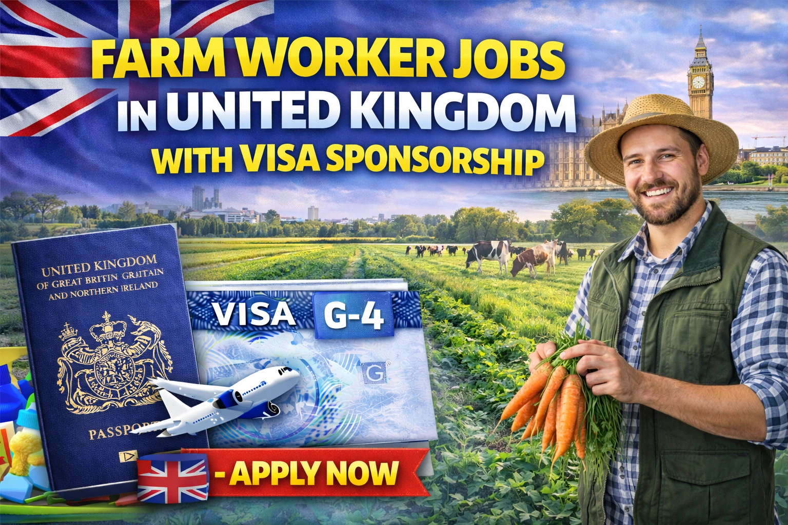 Farm Worker Jobs in the United Kingdom with Visa Sponsorship