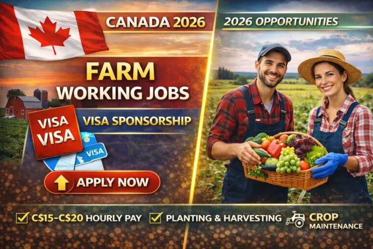 Farm Working Jobs in Canada 2026 With Visa Sponsorship