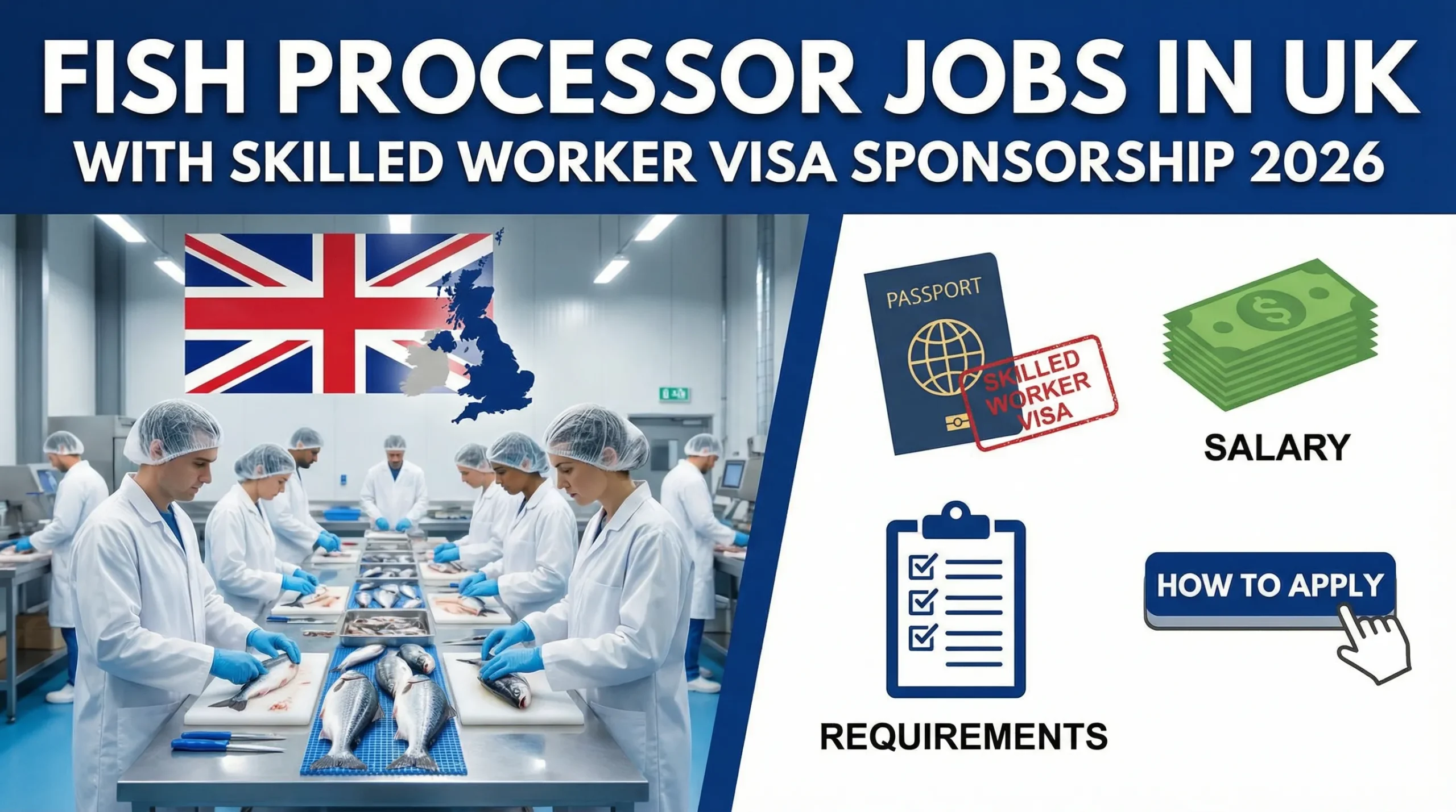 Fish Processor Jobs in UK with Skilled Worker Visa Sponsorship 2026 – Salary, Requirements & How to Apply