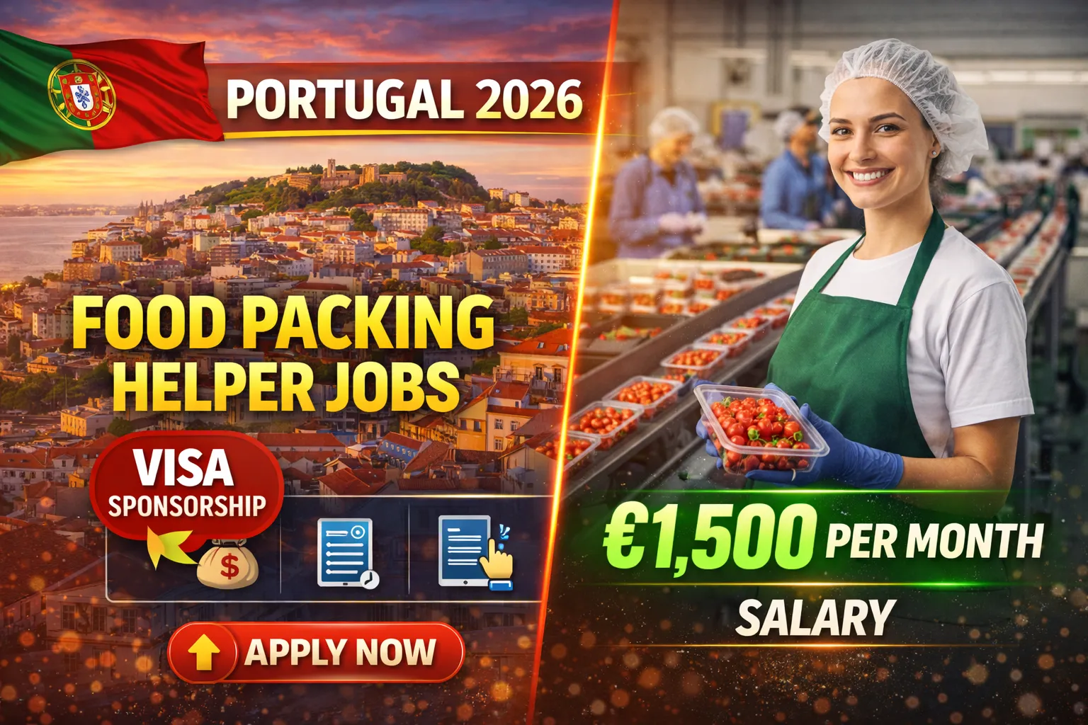 Food Packing Helper Jobs in Portugal With Visa Sponsorship