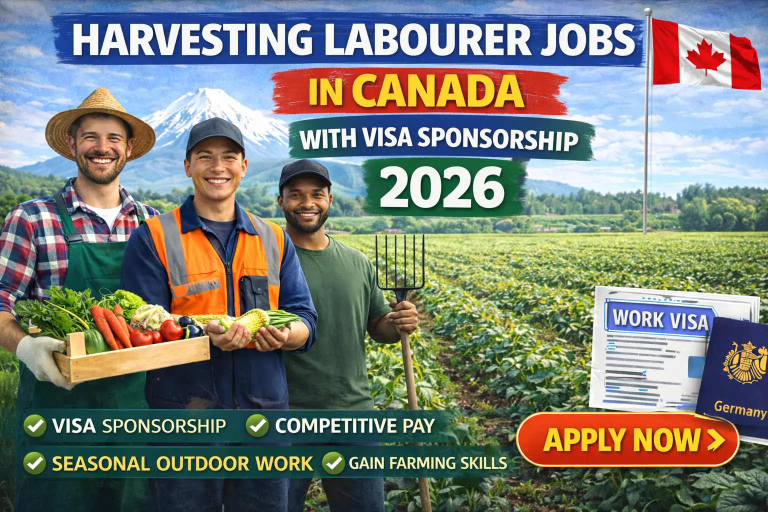 Harvesting Labourer Jobs in Canada with Visa Sponsorship