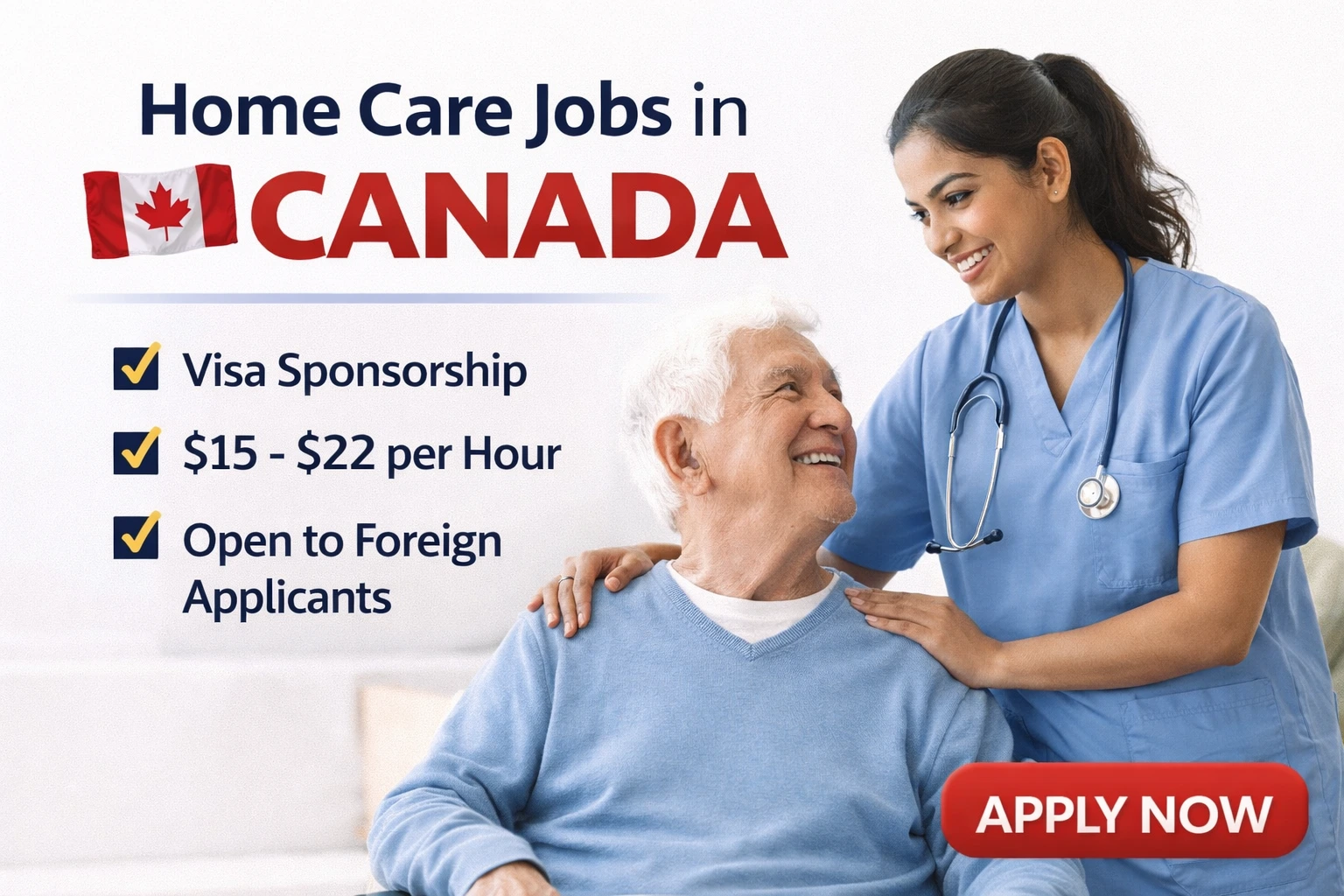 Home Care Jobs in Canada for Foreigners with Visa Sponsorship