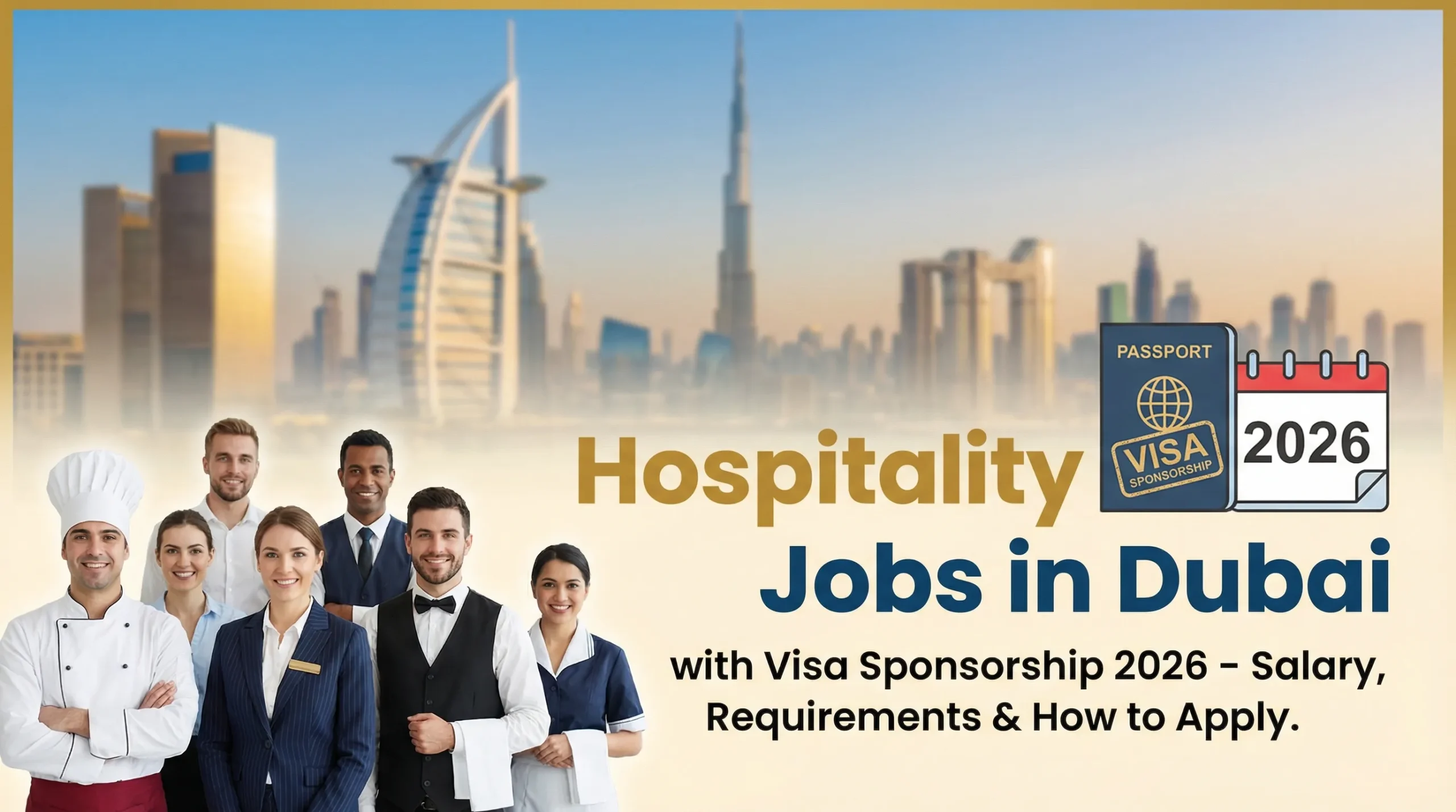 Hospitality Jobs in Dubai with Visa Sponsorship 2026 – Salary, Requirements & How to Apply