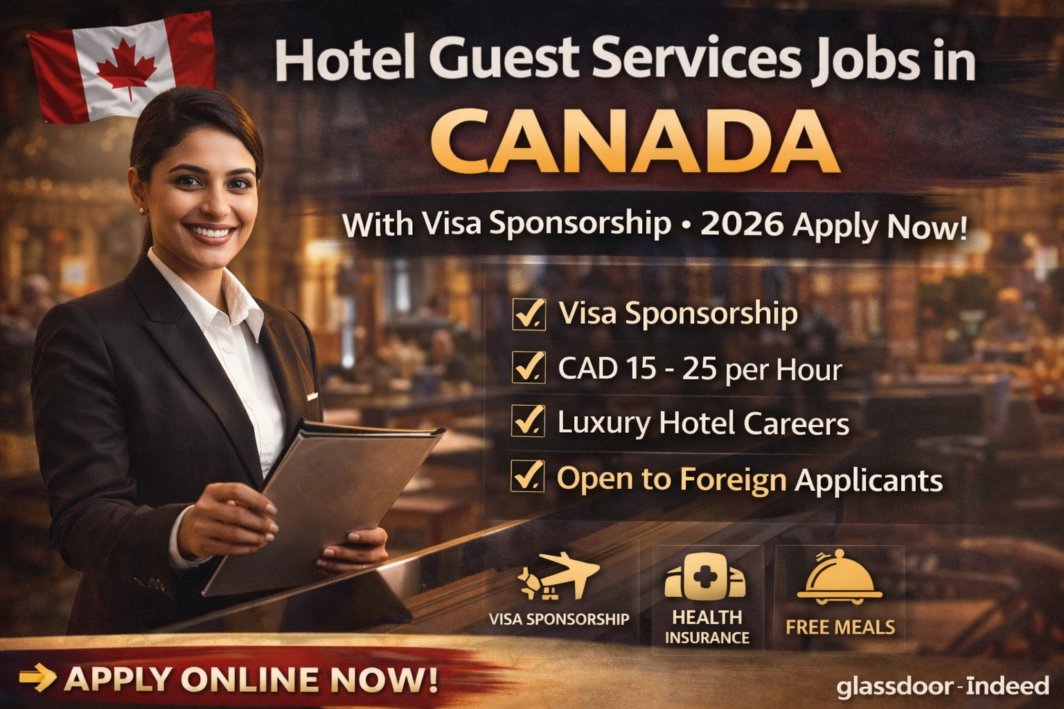 Hotel Guest Services Jobs in Canada for Foreigners with Visa Sponsorship