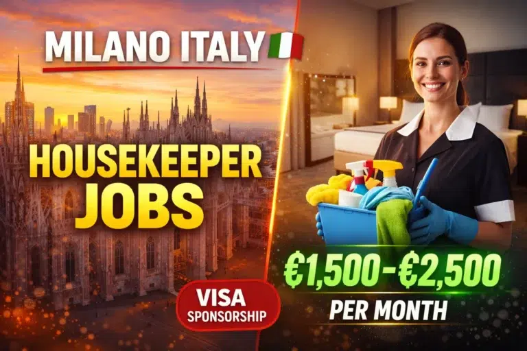 Housekeeper Jobs in Milano Italy With Visa Sponsorship