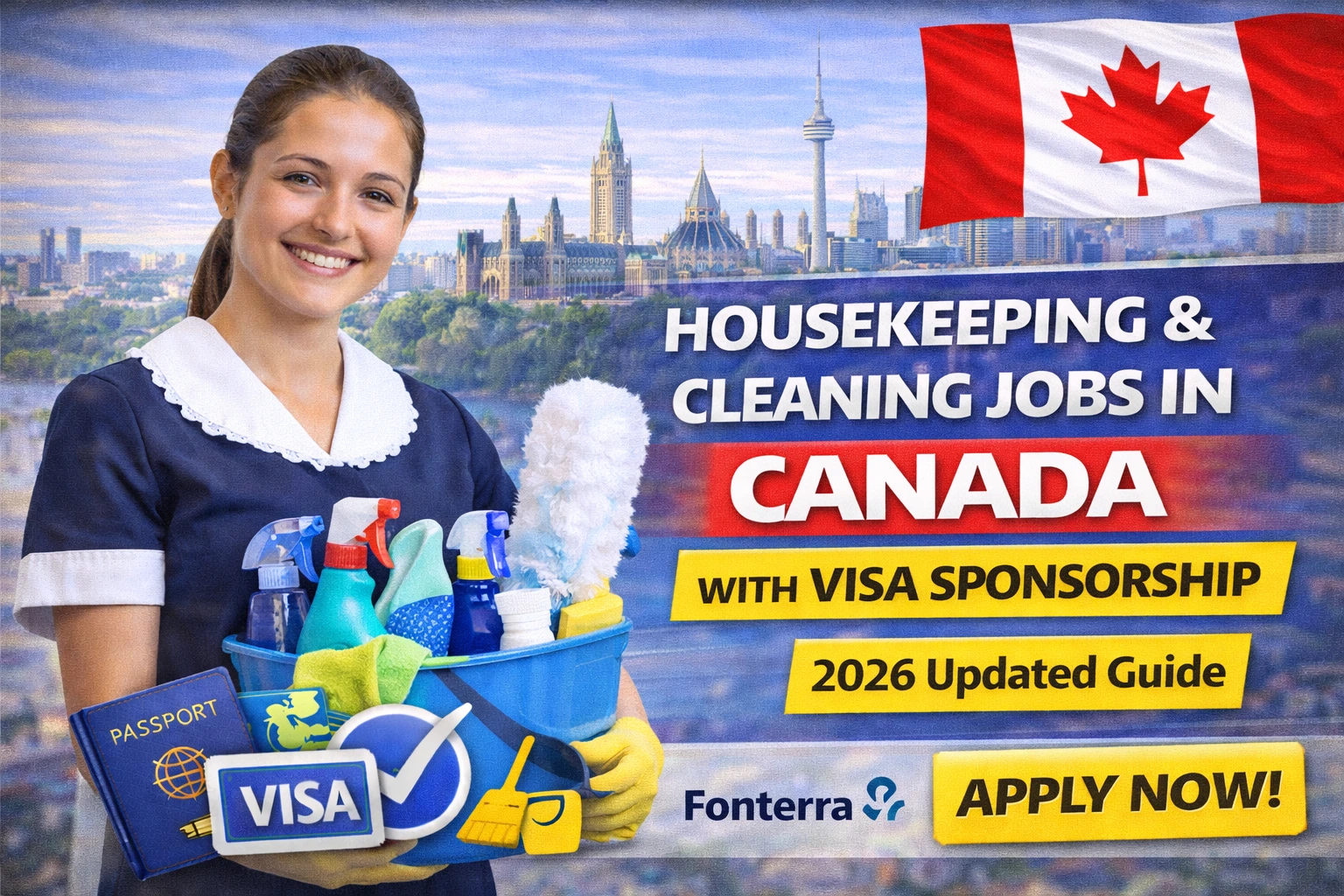 Housekeeping & Cleaning Jobs in Canada With Visa Sponsorship