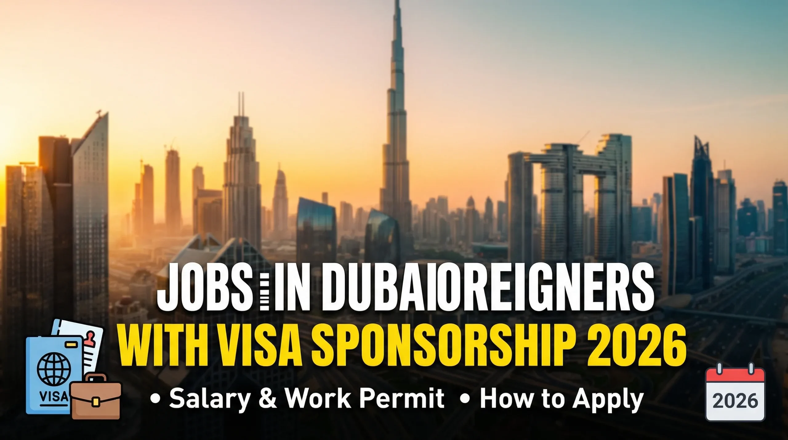 Jobs in Dubai for Foreigners with Visa Sponsorship