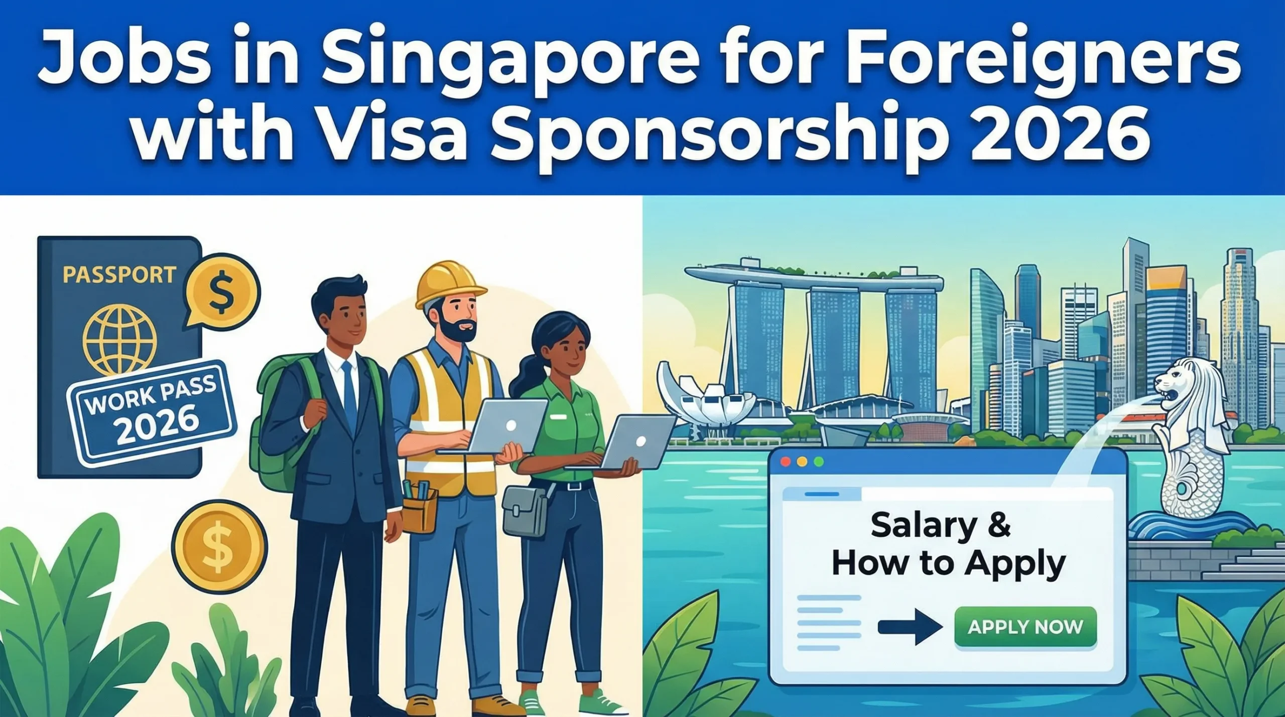 Jobs in Singapore for Foreigners with Visa Sponsorship