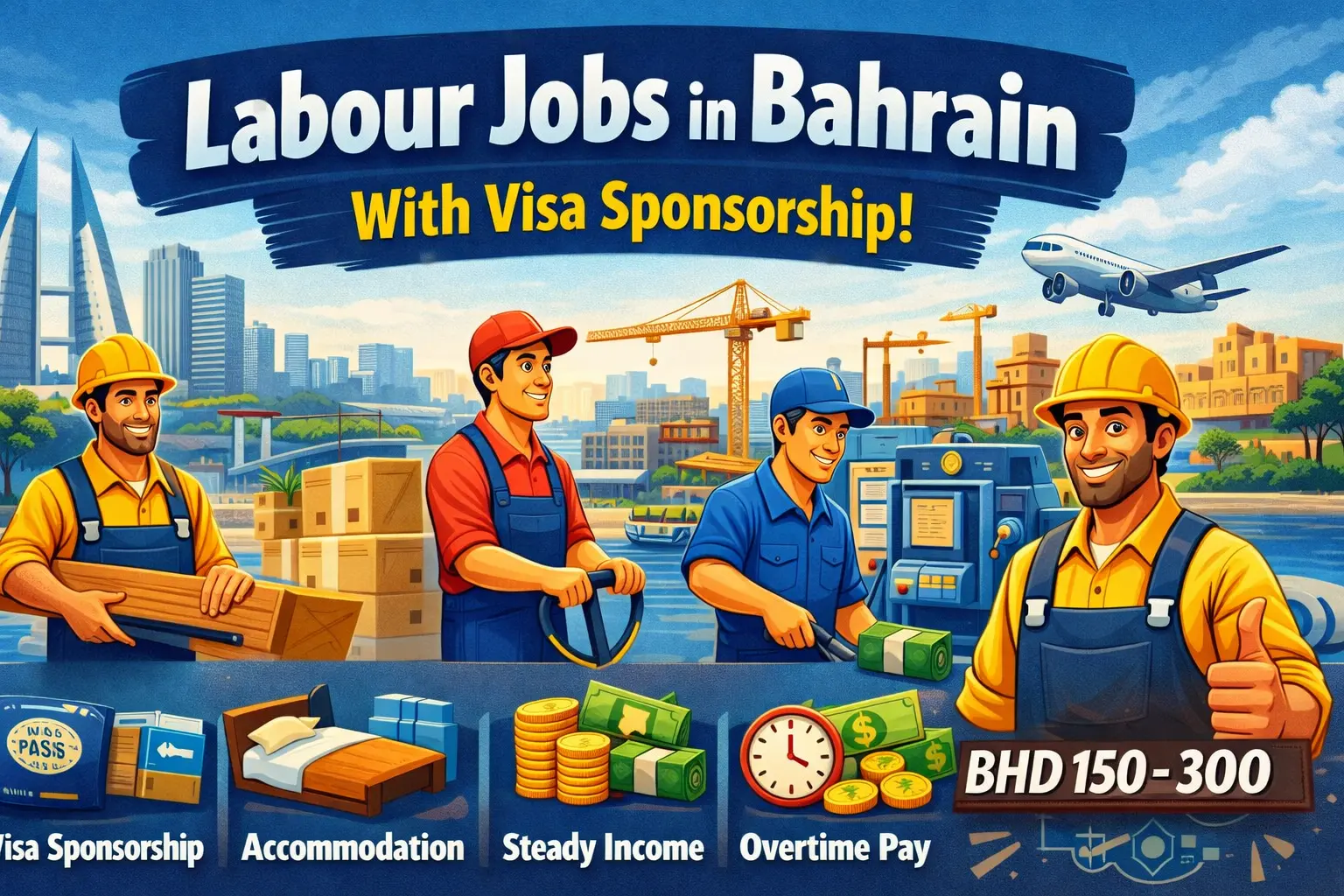 Labour Jobs in Bahrain With Visa Sponsorship