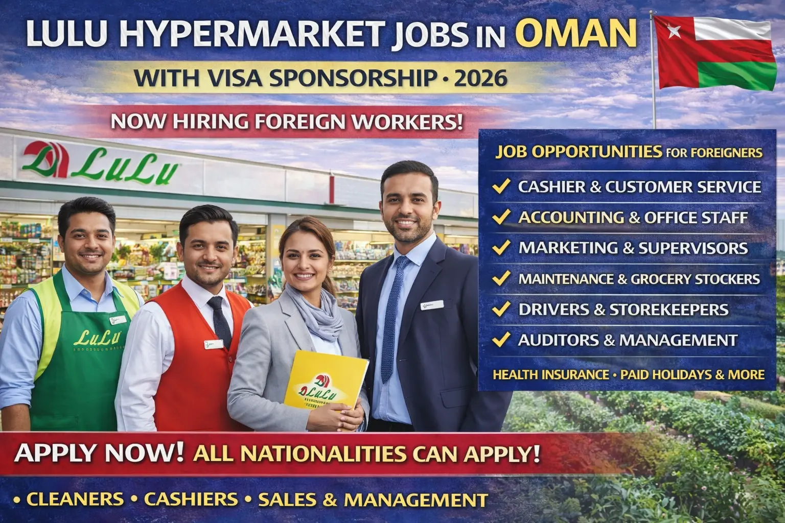 LuLu Hypermarket Jobs in Oman with Visa Sponsorship