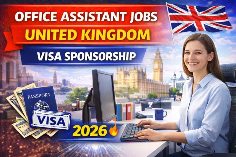 Office Assistant Jobs in the UK with Visa Sponsorship
