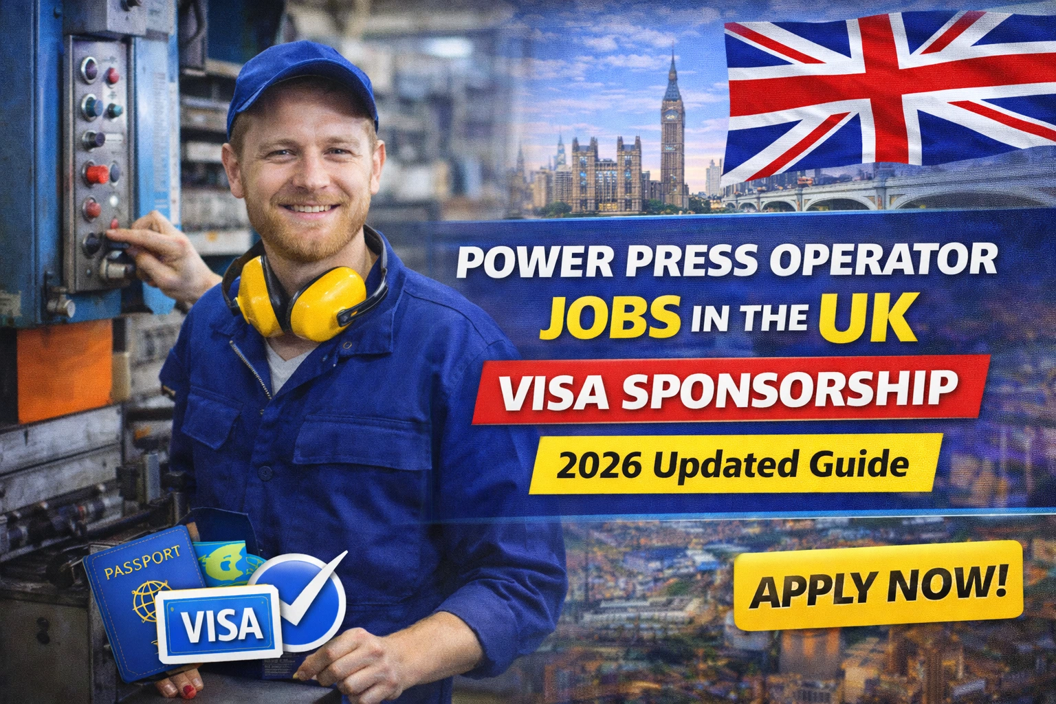 Power Press Operator Jobs in UK With Visa Sponsorship