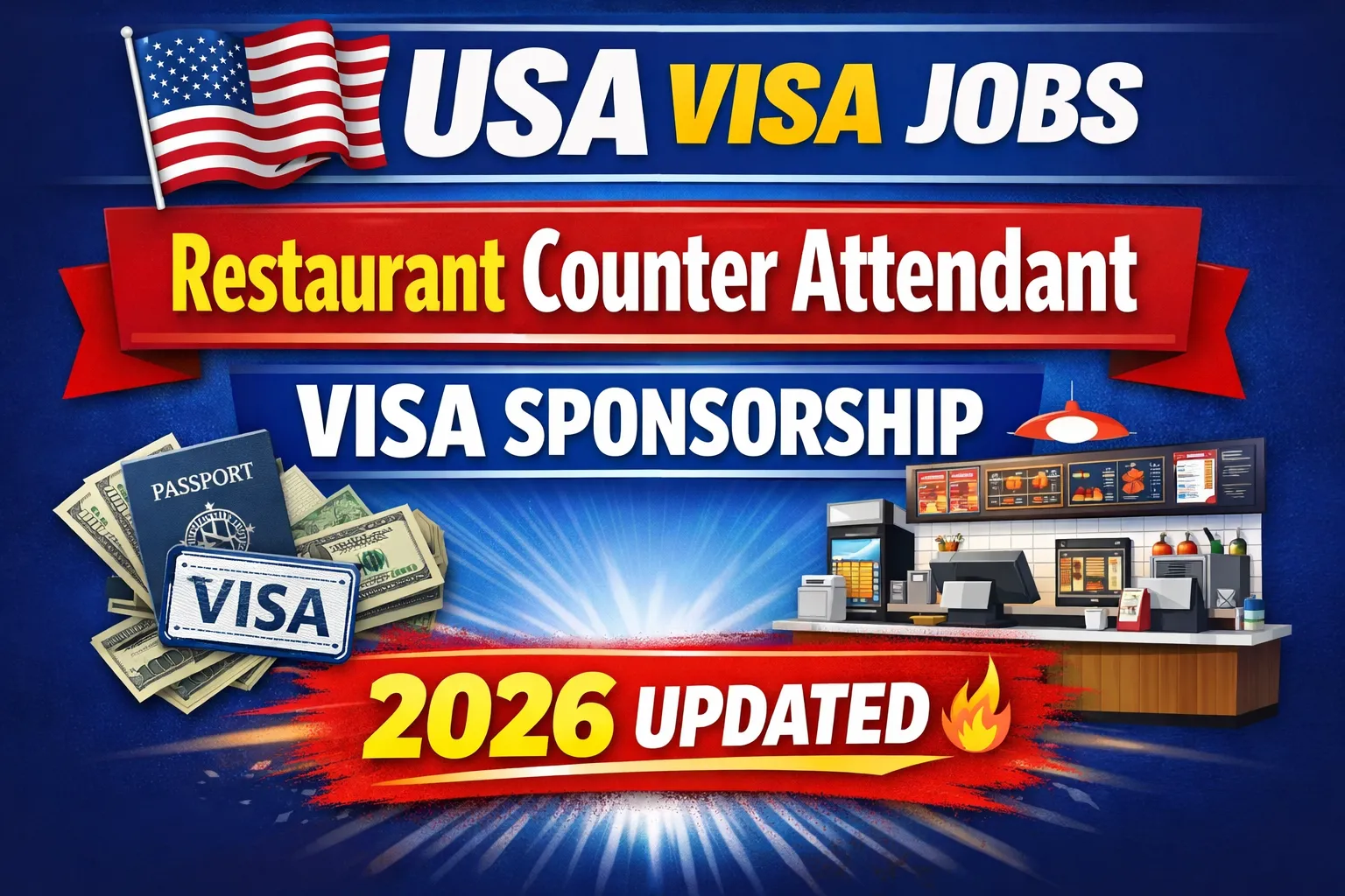 Restaurant Counter Attendant Jobs in USA with Visa Sponsorship