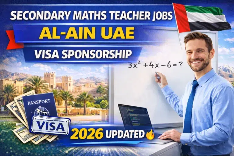 Secondary Maths Teacher Jobs in Al-Ain, UAE with Visa Sponsorship