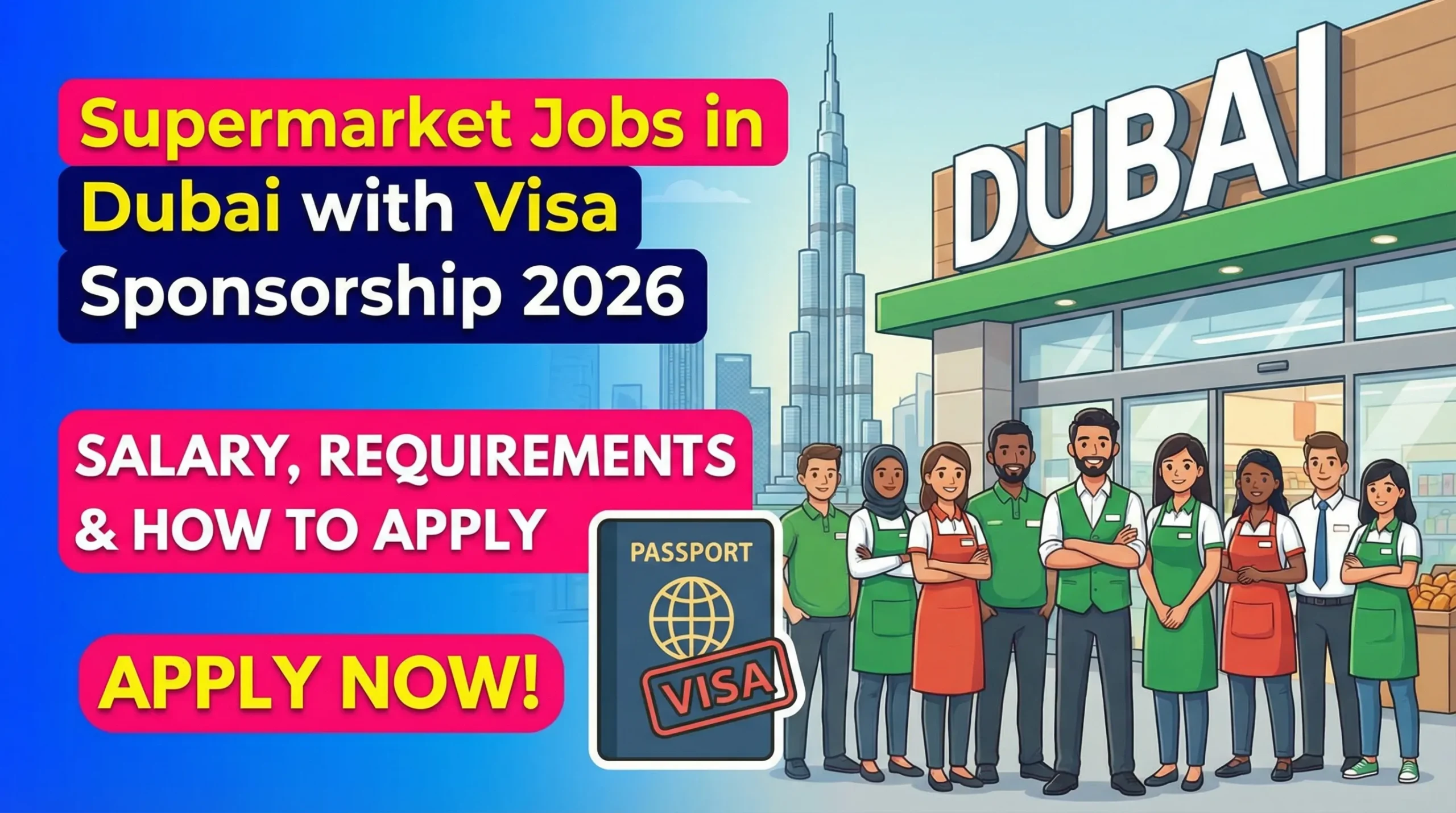 Supermarket Jobs in Dubai with Visa Sponsorship