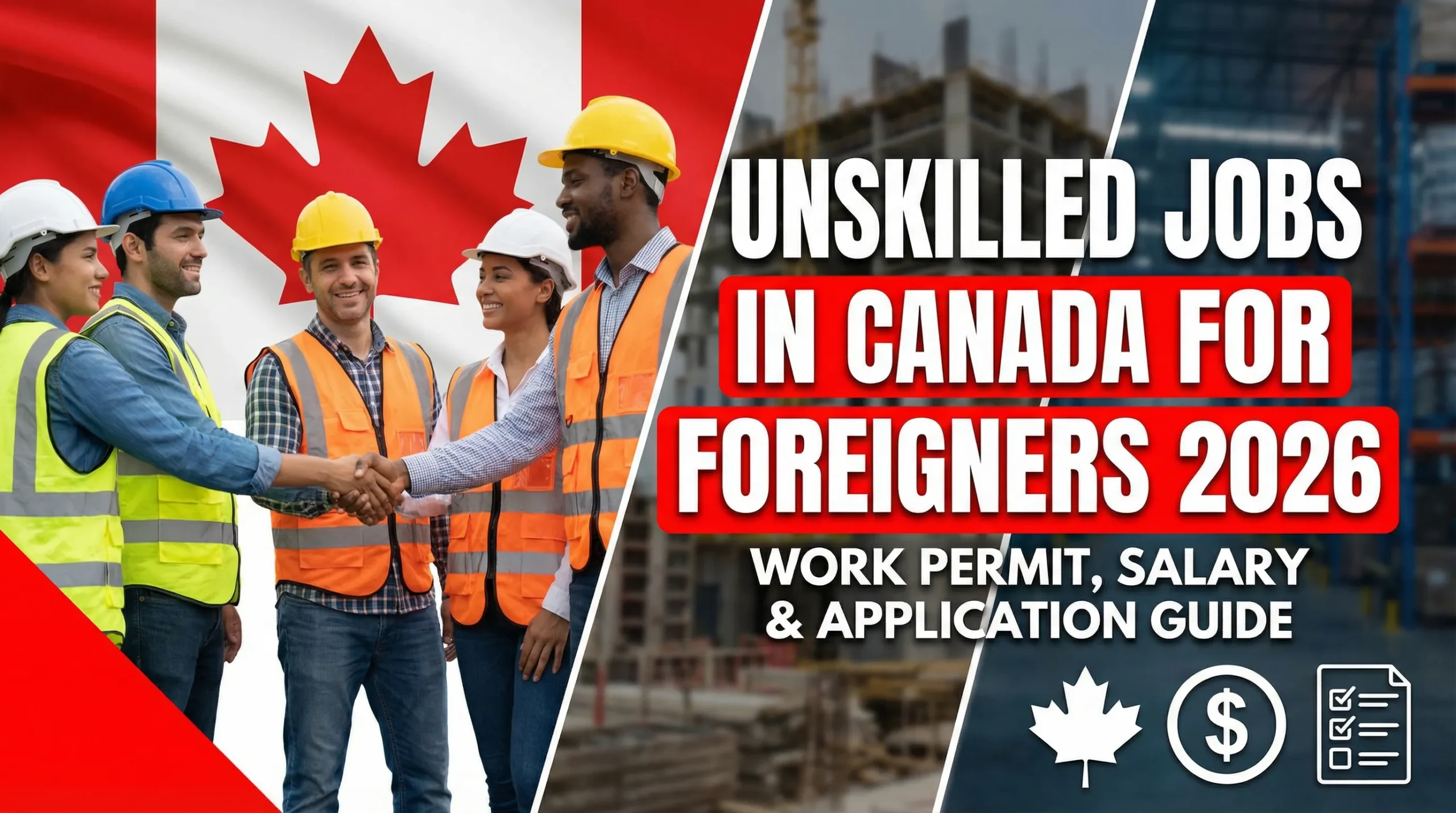 Unskilled Jobs in Canada for Foreigners