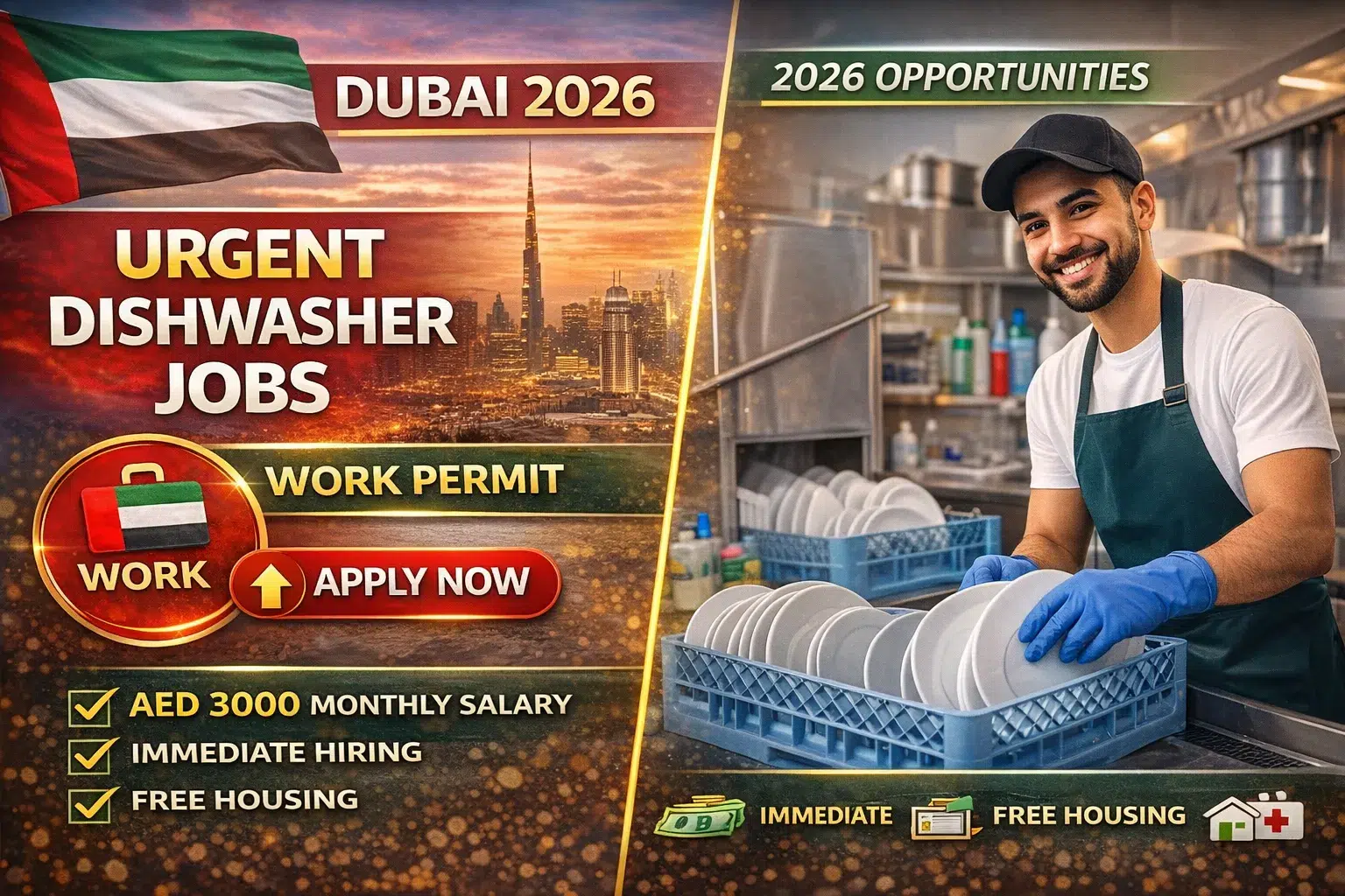 Urgent Dishwasher Jobs in Dubai