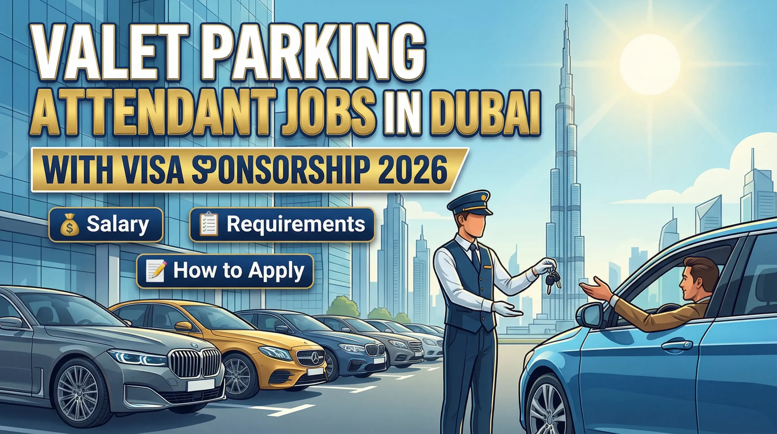 Valet Parking Attendant Jobs in Dubai with Visa Sponsorship 2026 – Salary, Requirements & How to Apply
