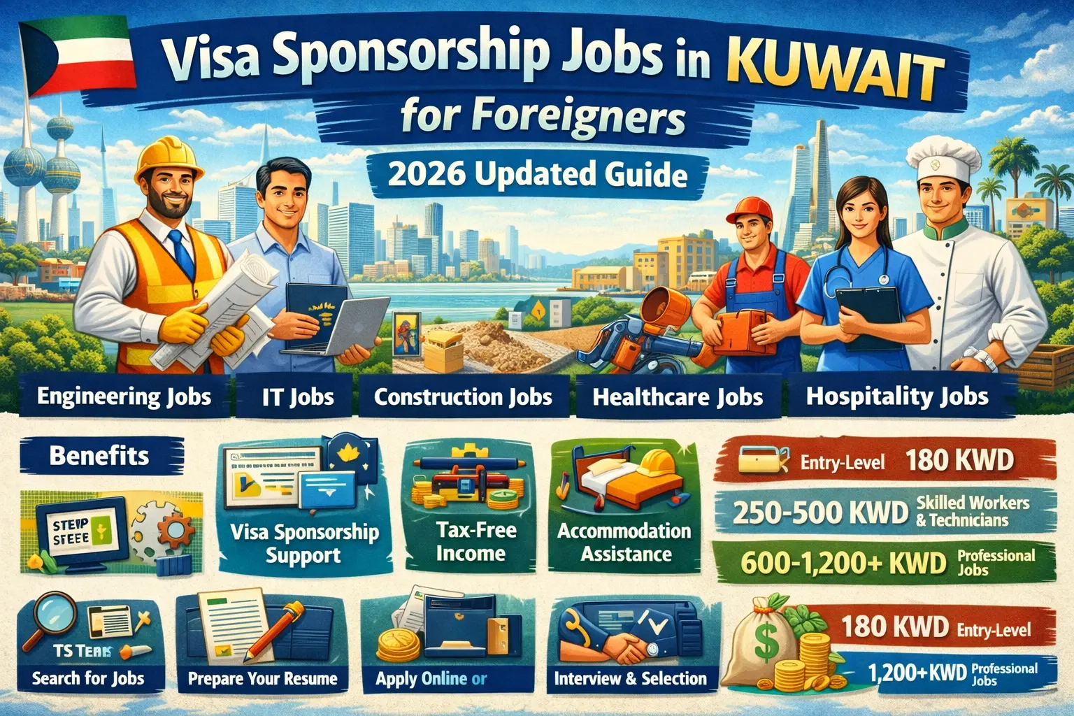 Visa Sponsorship Jobs in Kuwait for Foreigners