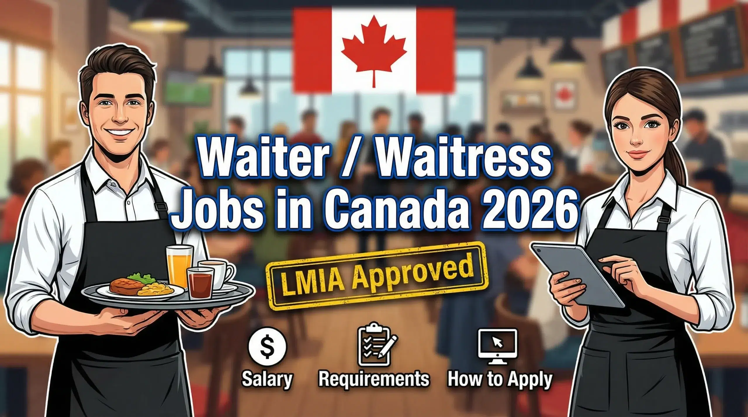 Waitress Jobs in Canada 2026 (LMIA Approved)